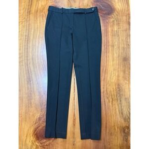 Theory Womens Dress pants 6 Designer Pintuck Knit Nylon Stretch Slim fit U3-18